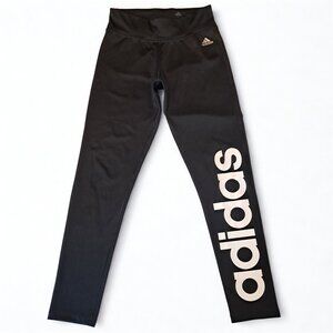 Adidas Climalite Athletic Gym Leggings Womens Small Black Yoga Pants Running